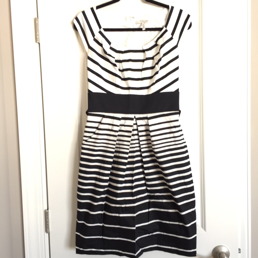 Black and white stripe dress. Size 8.